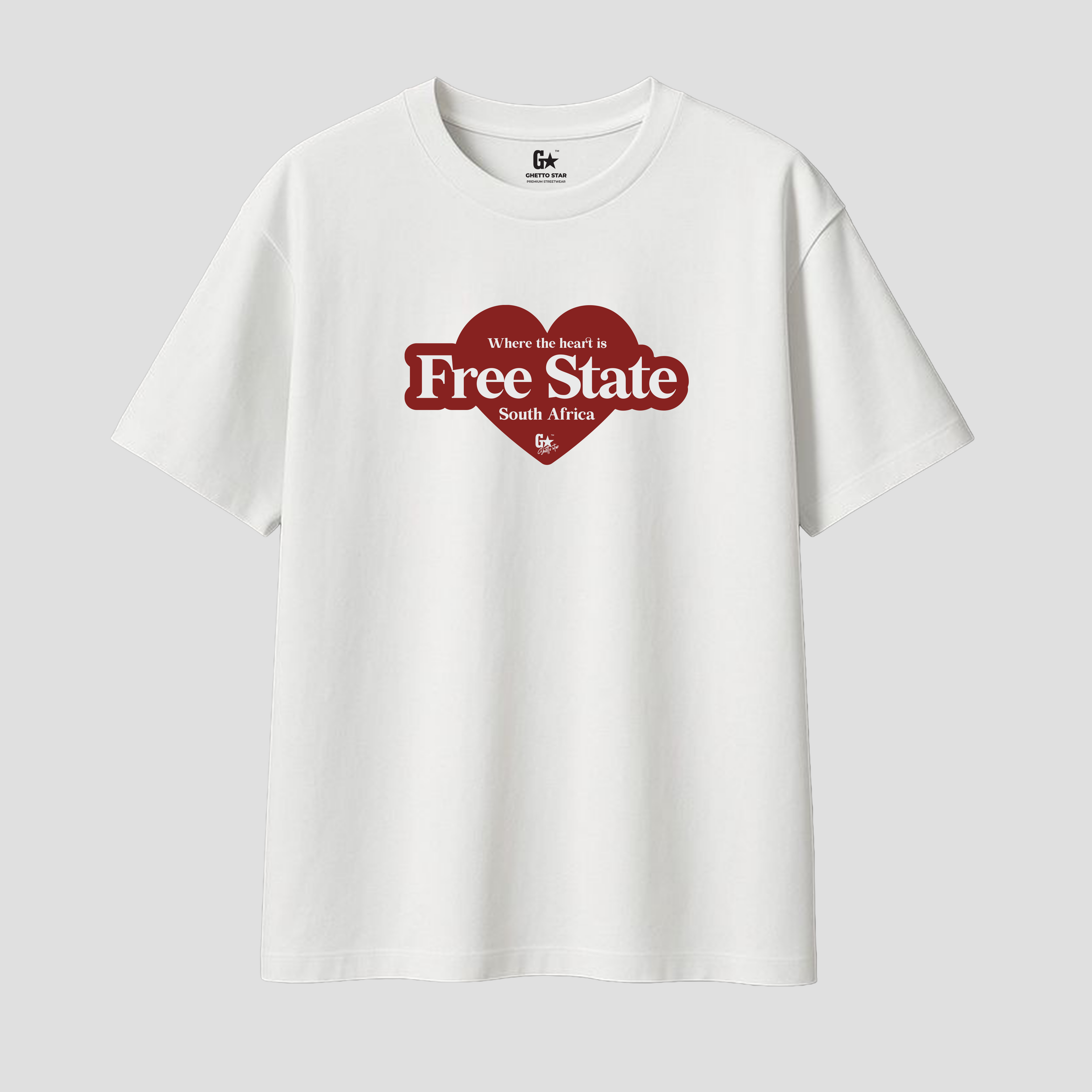 Free State Oversized White T-Shirt | Ghetto Star