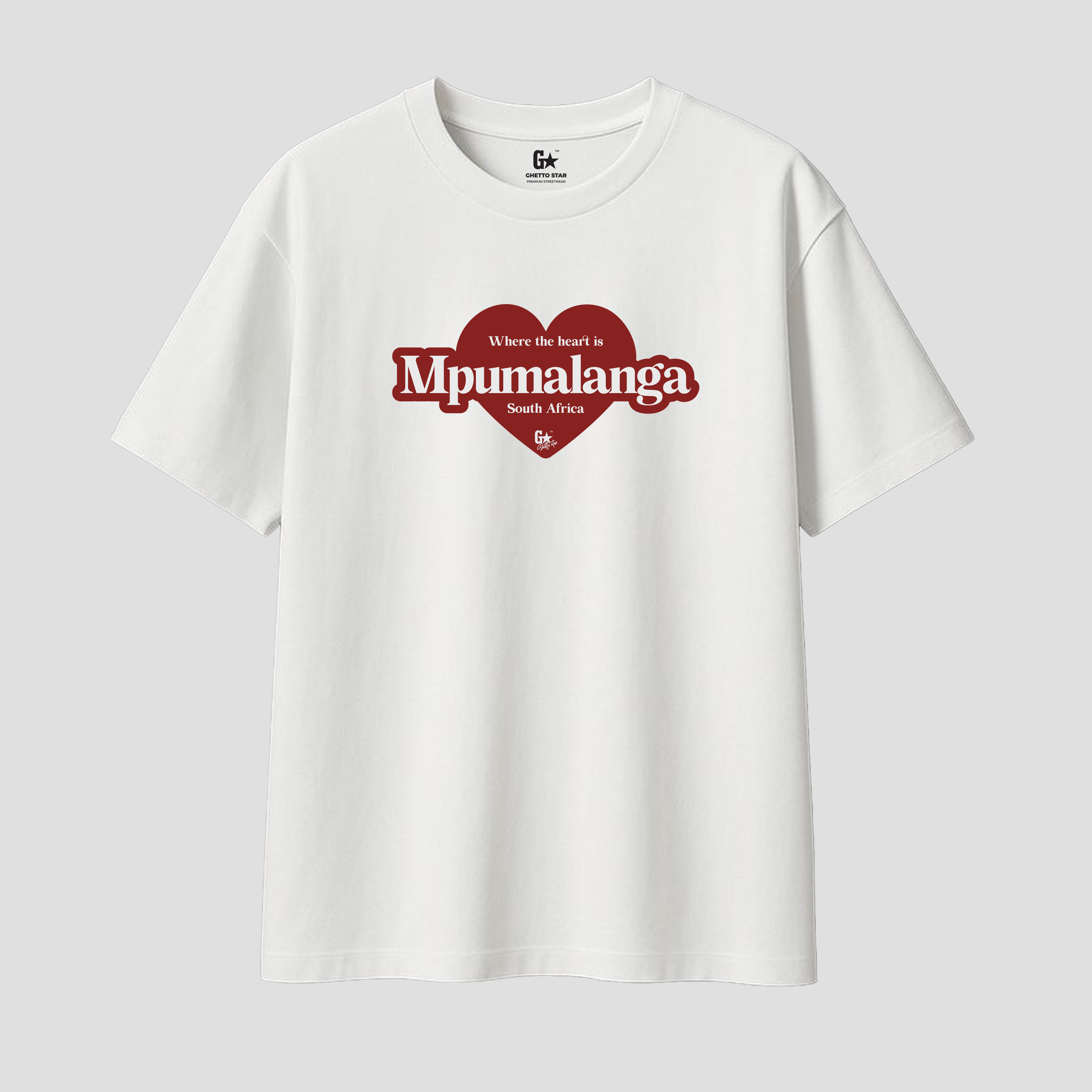 Mpumalanga Oversized White T-Shirt | Ghetto Star