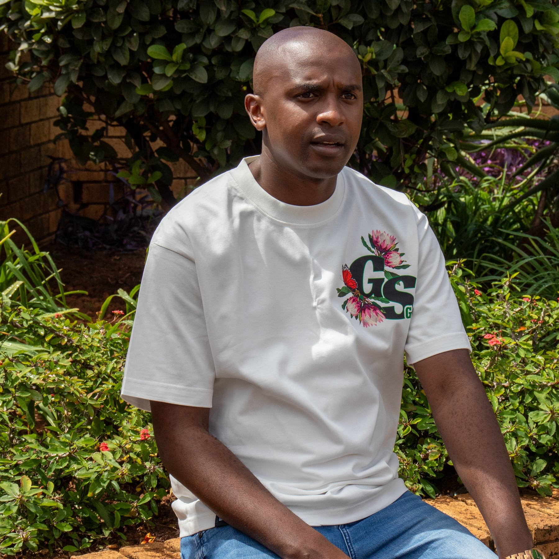 Protea Oversized White T-Shirt | Ghetto Star